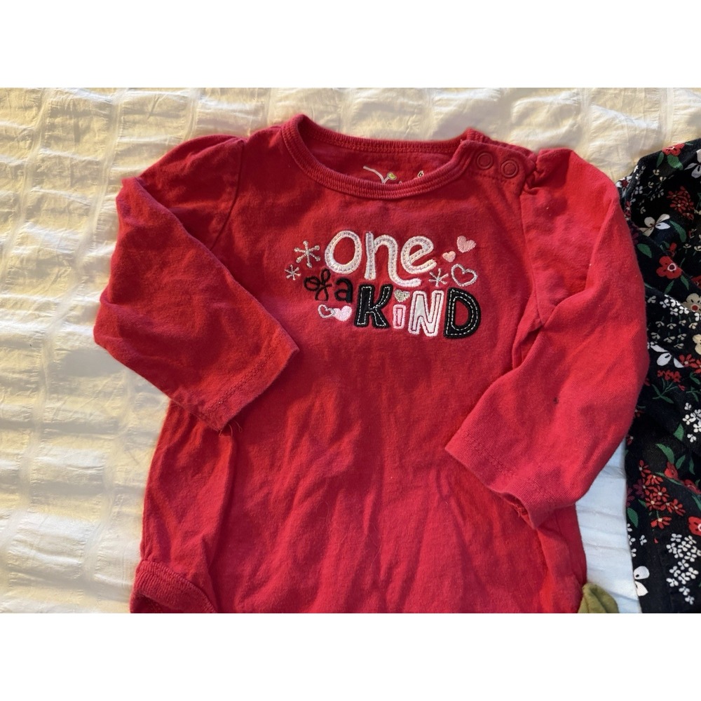 6 Month Girls Bundle‎ Floral Dress, 3 Bodysuits Daddy's Girl Mommy's World - Picture 5 of 6